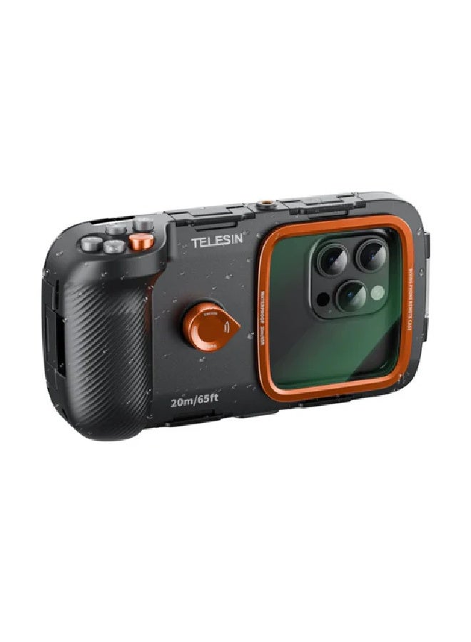 TELESIN Diving Phone Remote Case For iphone - Black - Image 2